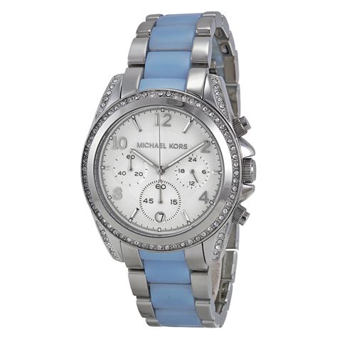 michael kors blair chronograph silver-coloured|Amazon.com: Womens Michael Kors Watches Silver.